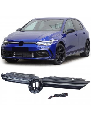 Maska Volkswagen Golf 8 - chrom lišta (LED svícení)